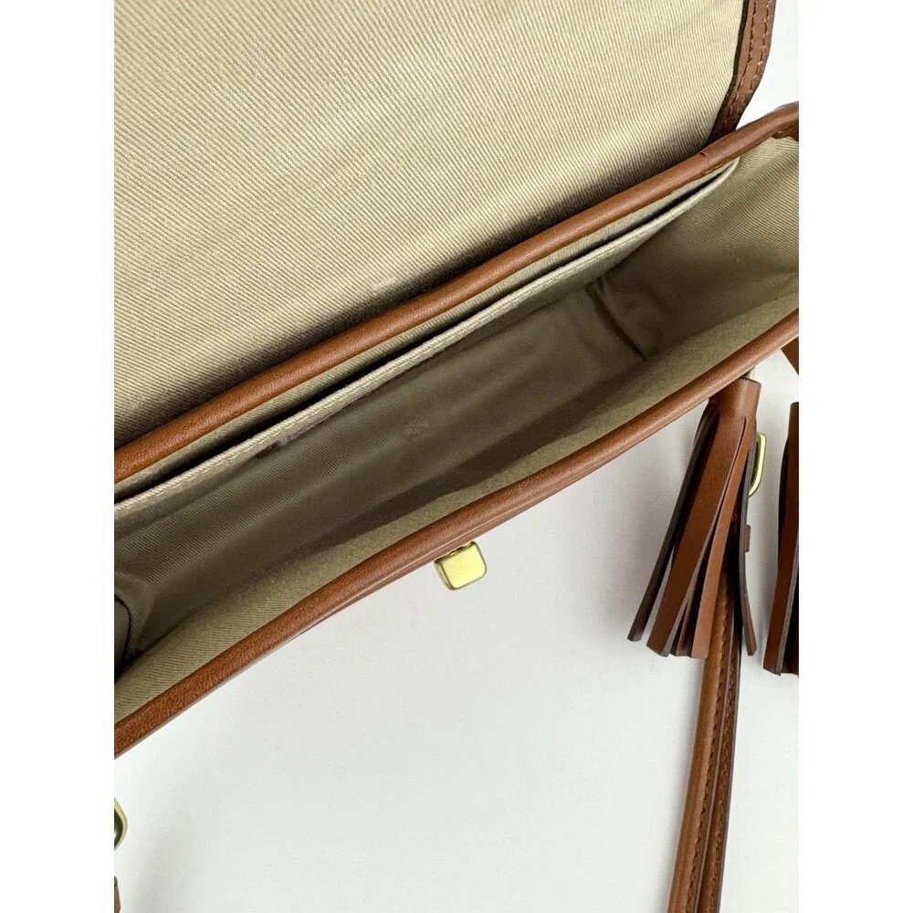 Coach 19914 Penny Brown Leather Crossbody Shoulder Bag Purse Turnlock EUC